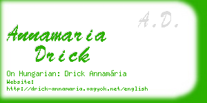 annamaria drick business card